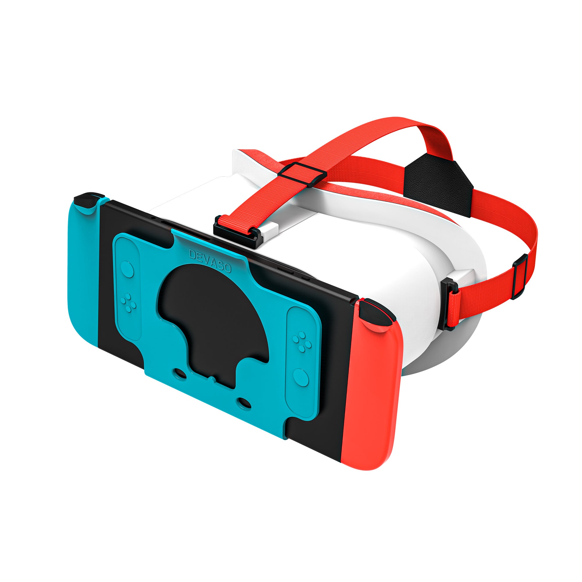 DEVASO VR Headset for Nintendo Switch Game Console Heat Dissipation Plastic Headband VR Glasses White / Blue DEVASO VR Headset for Nintendo Switch Game Console Heat Dissipation Plastic Headband VR Glasses White / Blue